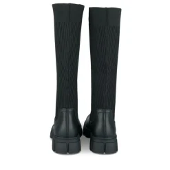 Bottes Cuissarde NOIR Fille Motif Uni A Enfiler