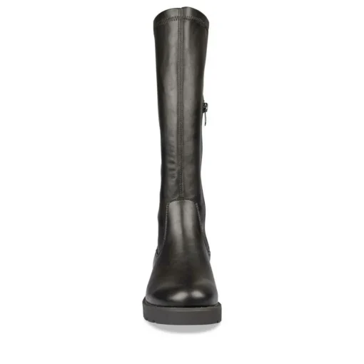 Bottes Cuissarde NOIR Fille Motif Uni Fermeture éclair