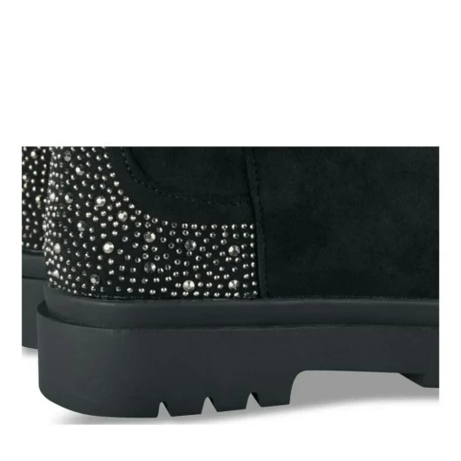 Bottes Cuissarde NOIR Fille Motif Paillettes Fermeture éclair