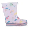 Bottes De Pluie BLANC Fille Motif Coeurs A Enfiler
