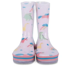 Bottes De Pluie BLANC Fille Motif Coeurs A Enfiler