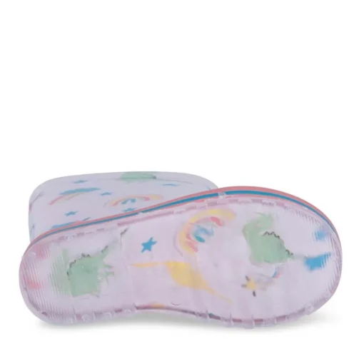 Bottes De Pluie BLANC Fille Motif Coeurs A Enfiler