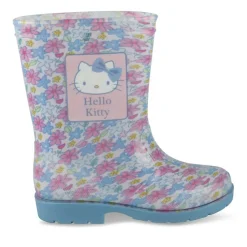 Bottes De Pluie BLEU Fille Motif Fleuri A Enfiler