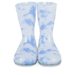 Bottes De Pluie BLEU Fille Motif Multicolore A Enfiler