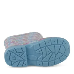 Bottes De Pluie BLEU Fille Motif Fleuri A Enfiler
