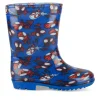 Bottes De Pluie BLEU Garçon Motif Multicolore A Enfiler