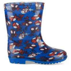 Bottes De Pluie BLEU Garçon Motif Multicolore A Enfiler