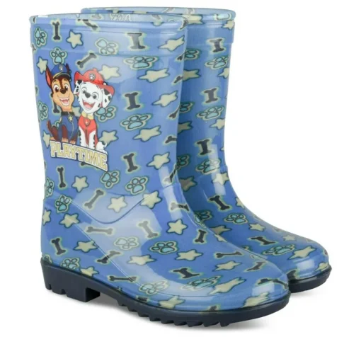 Bottes De Pluie BLEU Garçon Motif Uni A Enfiler
