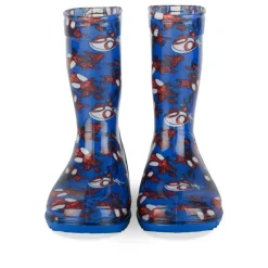 Bottes De Pluie BLEU Garçon Motif Multicolore A Enfiler