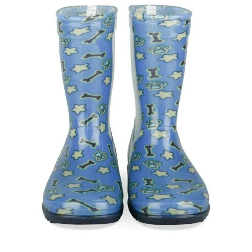Bottes De Pluie BLEU Garçon Motif Uni A Enfiler