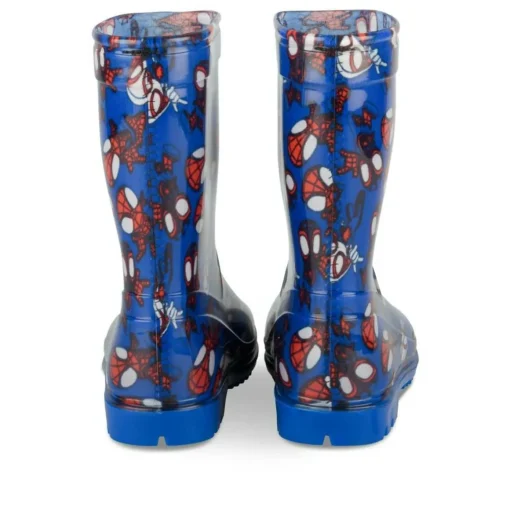 Bottes De Pluie BLEU Garçon Motif Multicolore A Enfiler
