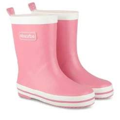 Bottes De Pluie Bottes ROSE Fille Motif Uni A Enfiler