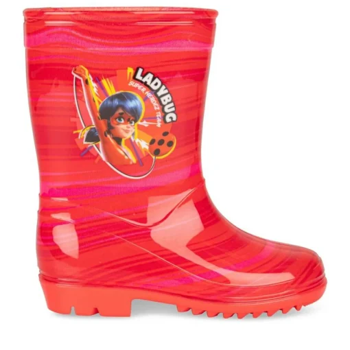 Bottes De Pluie FUSCHIA Fille Motif Uni A Enfiler