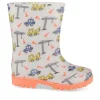 Bottes De Pluie GRIS Garçon Motif Uni A Enfiler