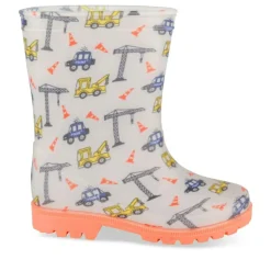 Bottes De Pluie GRIS Garçon Motif Uni A Enfiler