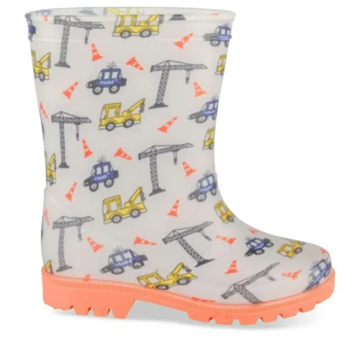Bottes De Pluie GRIS Garçon Motif Uni A Enfiler