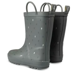 Bottes De Pluie GRIS Garçon Motif Eclair A Enfiler