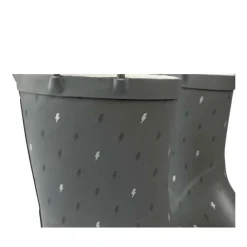 Bottes De Pluie GRIS Garçon Motif Eclair A Enfiler