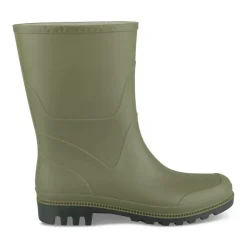 Bottes De Pluie KAKI Femme Motif Uni A Enfiler
