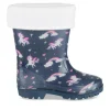 Bottes De Pluie MARINE Fille Motif Licorne A Enfiler