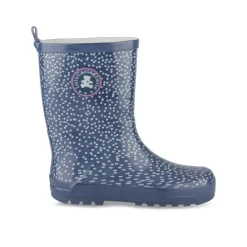 Bottes De Pluie MARINE Fille Motif A Pois A Enfiler
