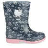 Bottes De Pluie MARINE Fille Motif Uni A Enfiler