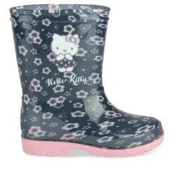 Bottes De Pluie MARINE Fille Motif Uni A Enfiler