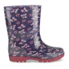 Bottes De Pluie MARINE Fille Motif Fleuri A Enfiler