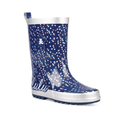 Bottes De Pluie MARINE Fille Motif A Pois A Enfiler