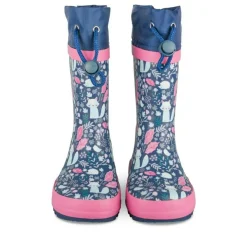 Bottes De Pluie MARINE Fille Motif Animal A Enfiler