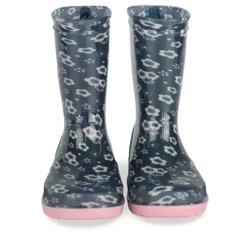 Bottes De Pluie MARINE Fille Motif Uni A Enfiler