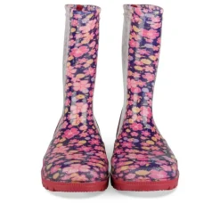 Bottes De Pluie MARINE Fille Motif Fleuri A Enfiler