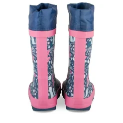 Bottes De Pluie MARINE Fille Motif Animal A Enfiler