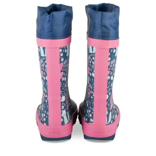 Bottes De Pluie MARINE Fille Motif Animal A Enfiler