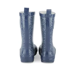 Bottes De Pluie MARINE Fille Motif A Pois A Enfiler