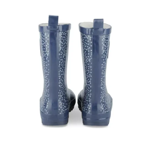 Bottes De Pluie MARINE Fille Motif A Pois A Enfiler