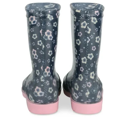 Bottes De Pluie MARINE Fille Motif Uni A Enfiler