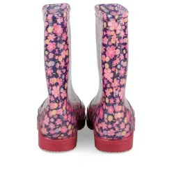 Bottes De Pluie MARINE Fille Motif Fleuri A Enfiler