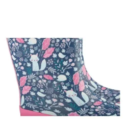 Bottes De Pluie MARINE Fille Motif Animal A Enfiler