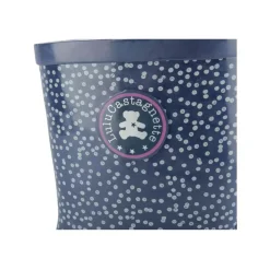 Bottes De Pluie MARINE Fille Motif A Pois A Enfiler