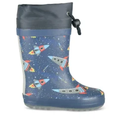 Bottes De Pluie MARINE Garçon Motif Uni A Enfiler