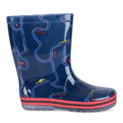 Bottes De Pluie MARINE Garçon Motif Uni A Enfiler
