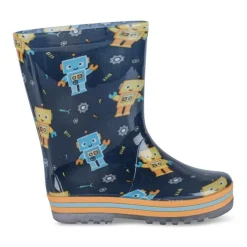 Bottes De Pluie MARINE Garçon Motif Uni A Enfiler