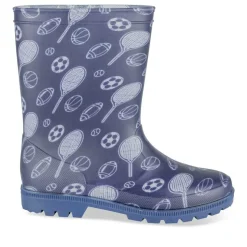 Bottes De Pluie MARINE Garçon Motif Uni A Enfiler