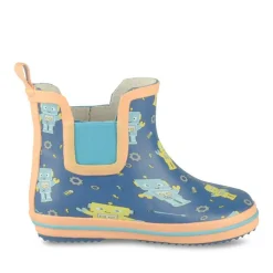 Bottes De Pluie MARINE Garçon Motif Uni A Enfiler