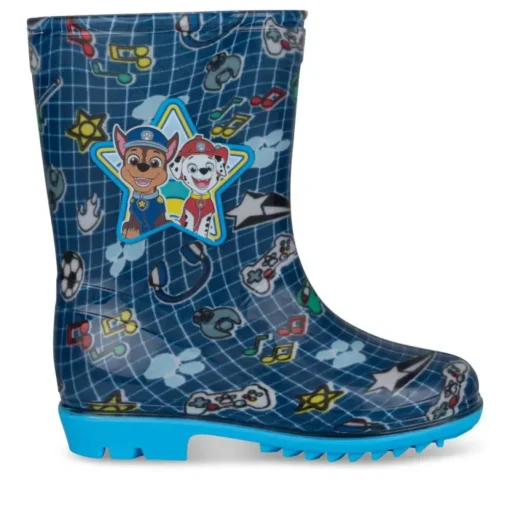 Bottes De Pluie MARINE Garçon A Enfiler