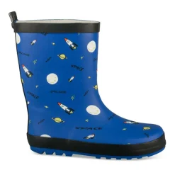 Bottes De Pluie MARINE Garçon Motif Uni A Enfiler