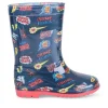 Bottes De Pluie MARINE Garçon Motif Multicolore A Enfiler