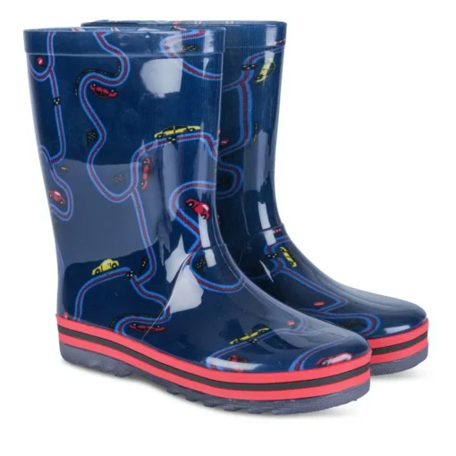 Bottes De Pluie MARINE Garçon Motif Uni A Enfiler