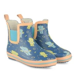 Bottes De Pluie MARINE Garçon Motif Uni A Enfiler